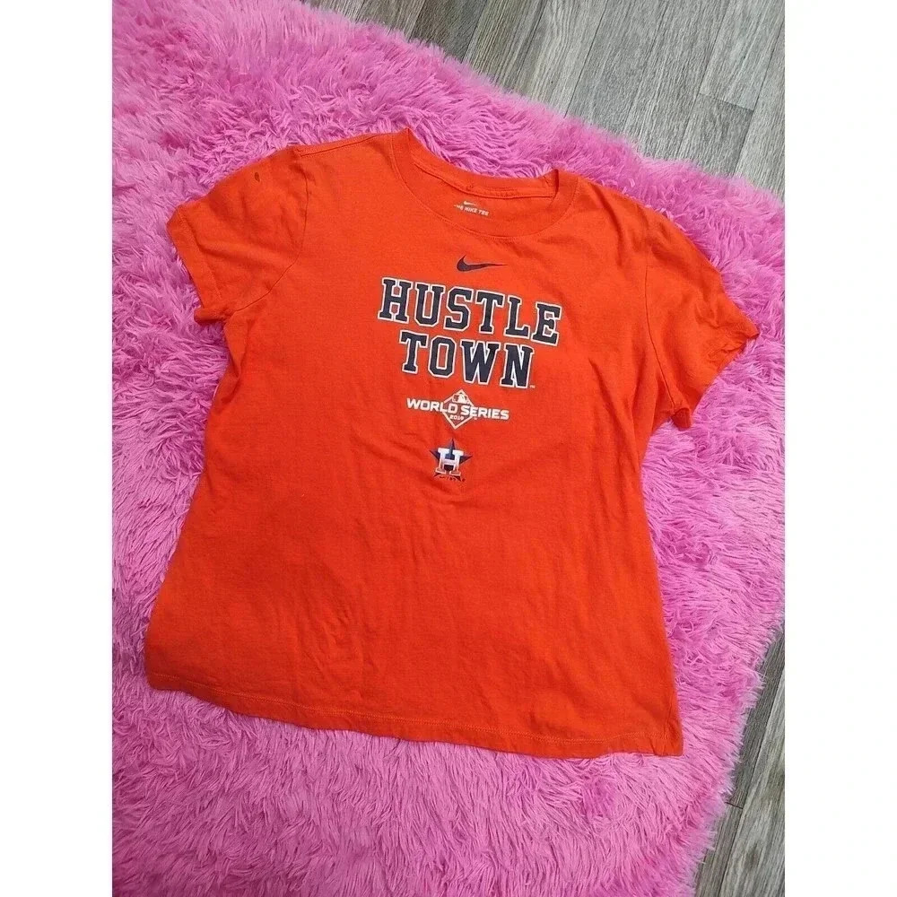Nike Houston Astros MLB Hustle Town 2019 World Series T-Shirt Men's Medium